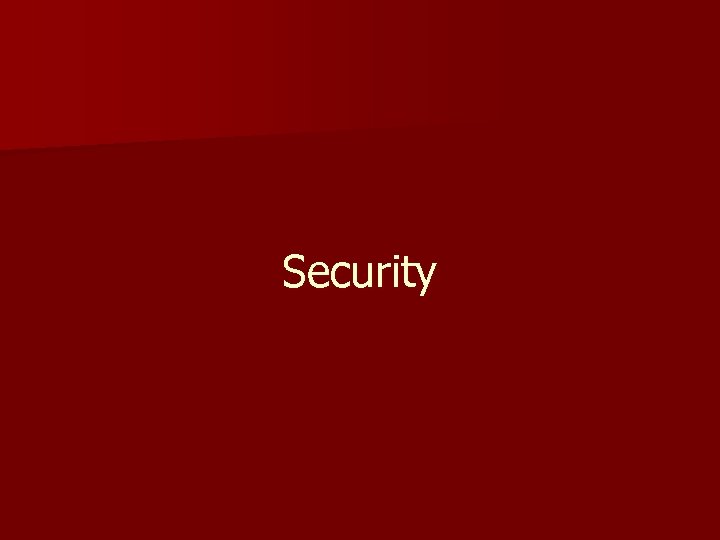 Security 