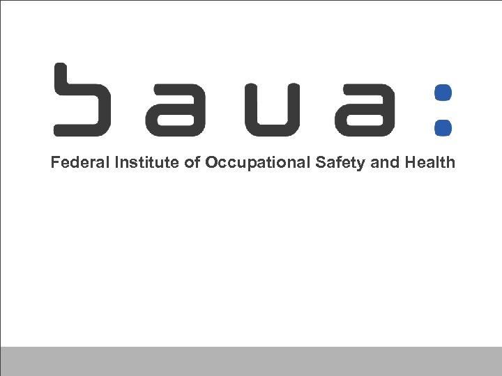 Federal Institute of Occupational Safety and Health 