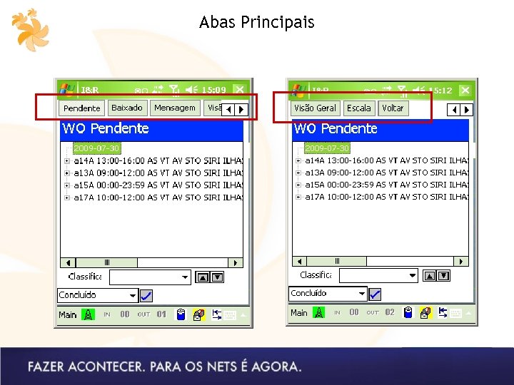 Abas Principais 