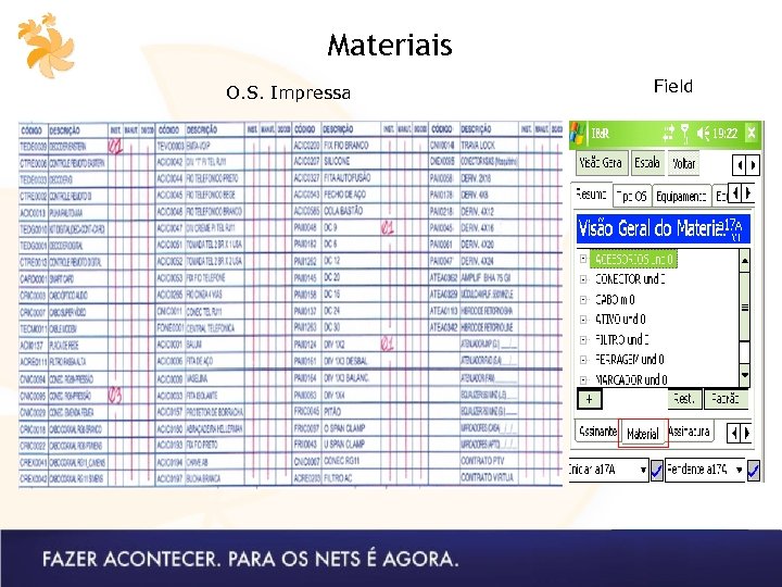 Materiais O. S. Impressa Field 