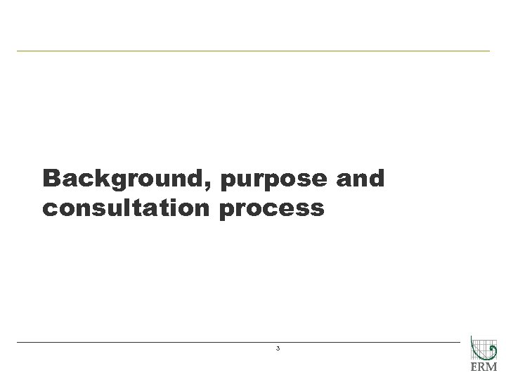 Background, purpose and consultation process 3 