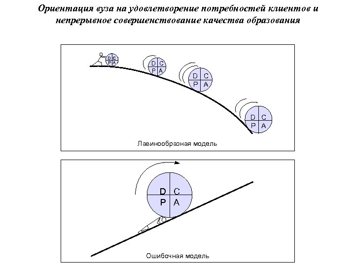 Ориентация вуза на удовлетворение потребностей клиентов и непрерывное совершенствование качества образования D C P