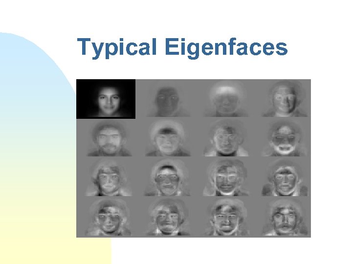 Typical Eigenfaces 