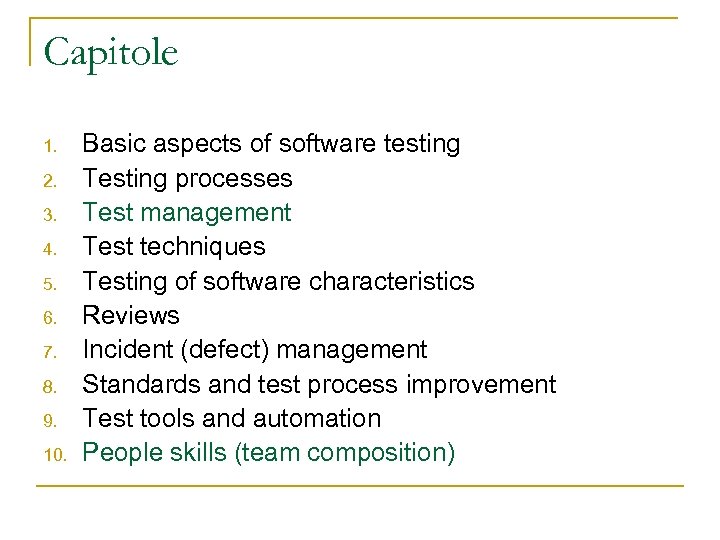 Capitole 1. 2. 3. 4. 5. 6. 7. 8. 9. 10. Basic aspects of