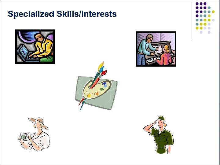 Specialized Skills/Interests 