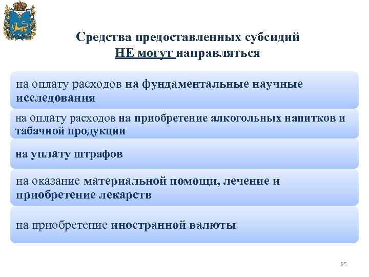 Средства предоставленных субсидий НЕ могут направляться на оплату расходов на фундаментальные научные исследования на