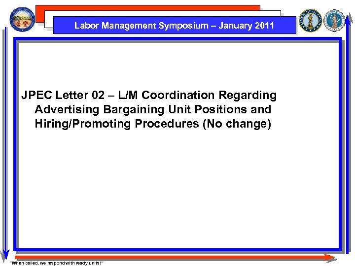 Labor Management Symposium – January 2011 JPEC Letter 02 – L/M Coordination Regarding Advertising