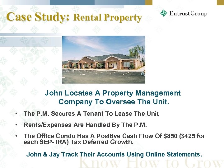 Case Study: Rental Property John Locates A Property Management Company To Oversee The Unit.