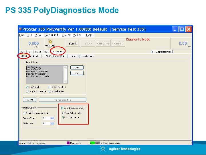 PS 335 Poly. Diagnostics Mode 