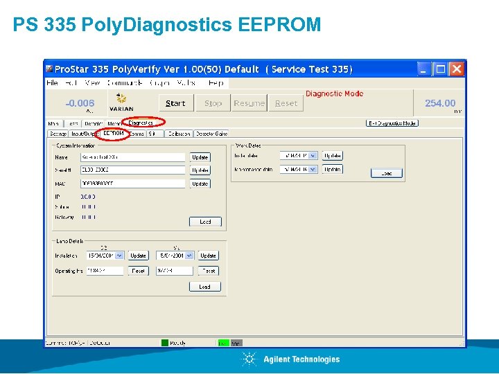 PS 335 Poly. Diagnostics EEPROM 
