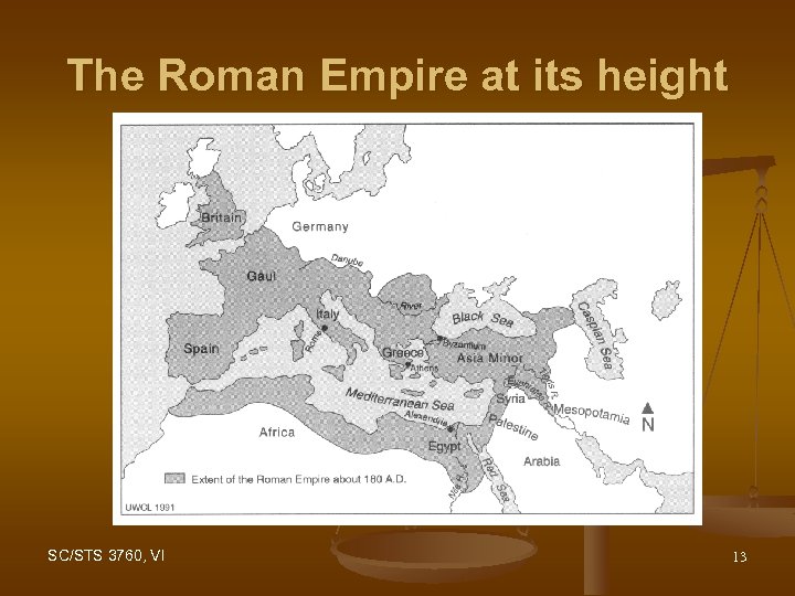 The Roman Empire at its height SC/STS 3760, VI 13 