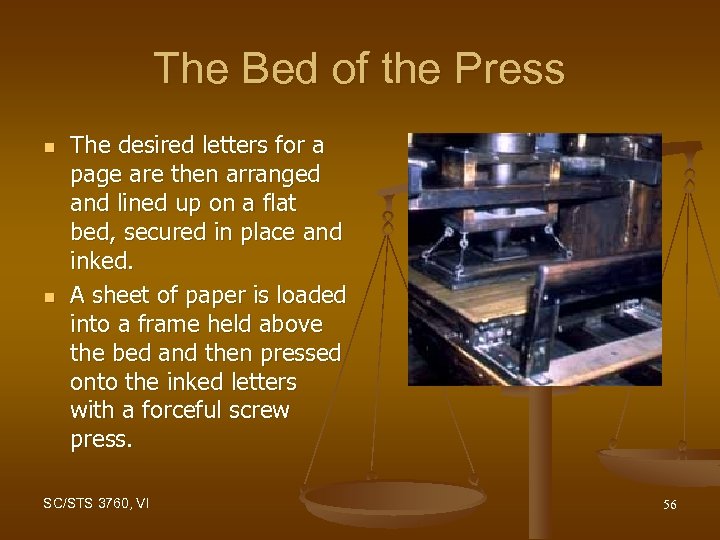 The Bed of the Press n n The desired letters for a page are