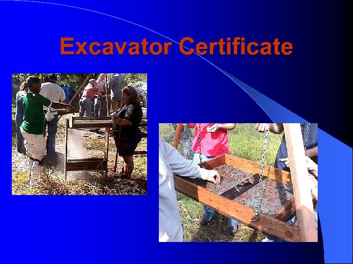 Excavator Certificate 