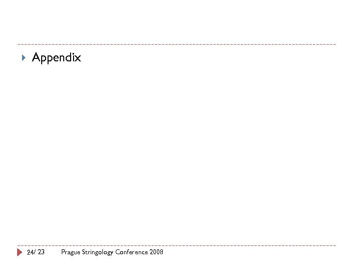  Appendix 24/ 23 Prague Stringology Conference 2008 