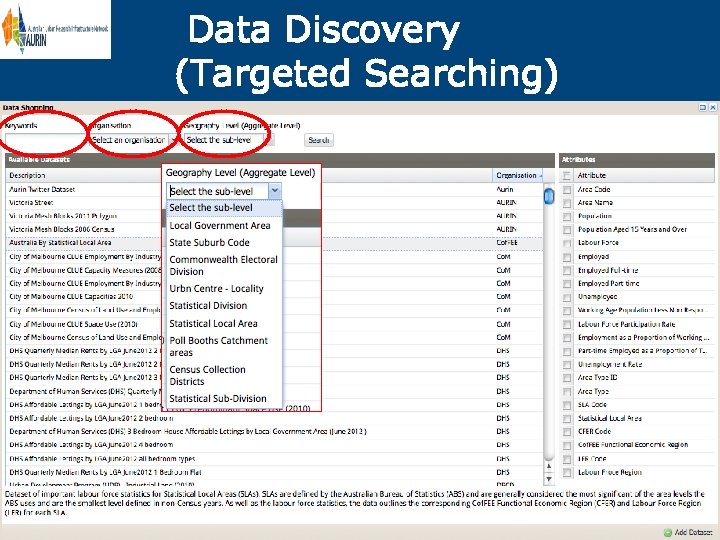 Data Discovery (Targeted Searching) 14 