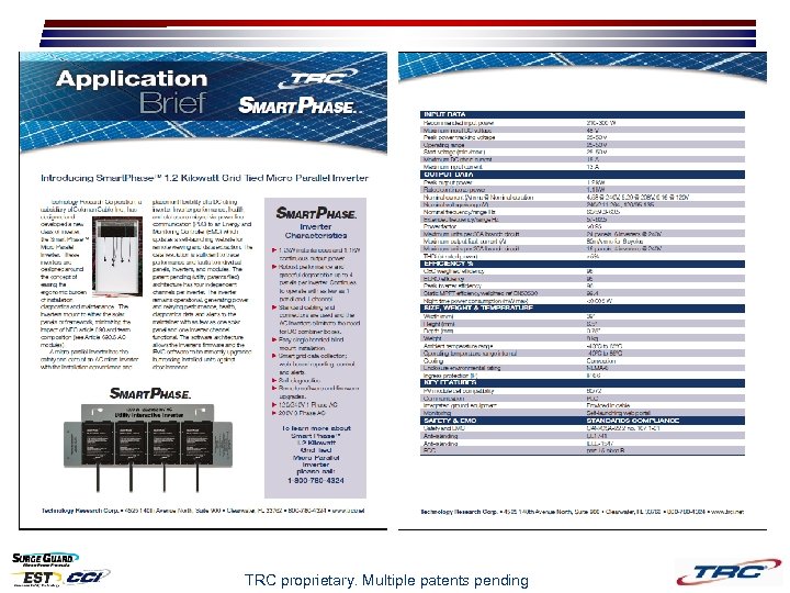 TRC proprietary. Multiple patents pending 