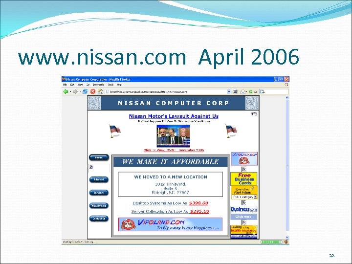 www. nissan. com April 2006 22 