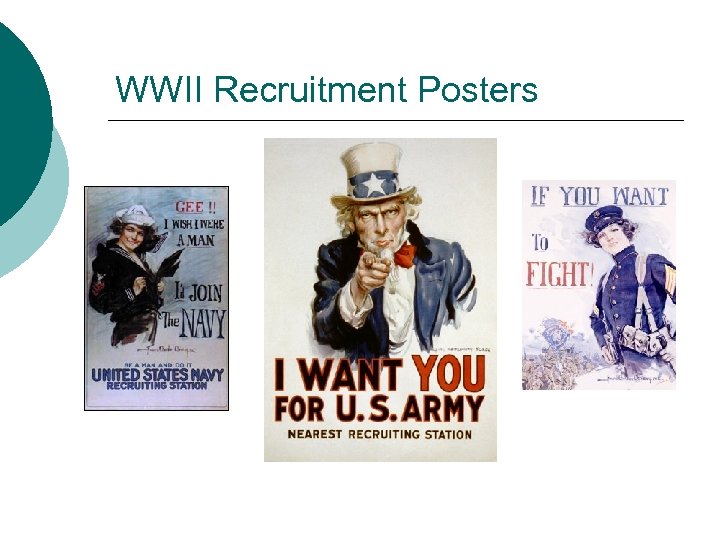WWII Recruitment Posters 