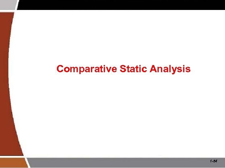 Comparative Static Analysis 1 -54 