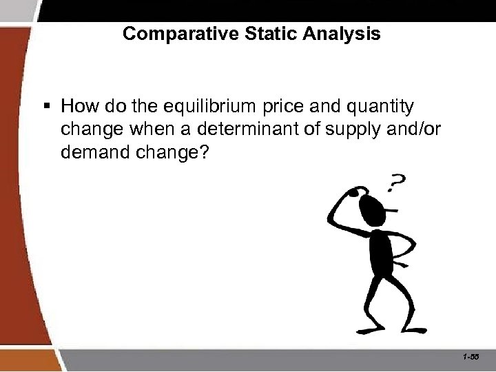 Comparative Static Analysis § How do the equilibrium price and quantity change when a