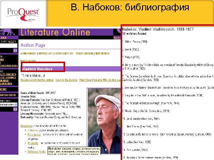 В. Набоков: библиография 