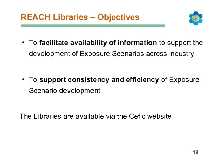 REACH Libraries – Objectives • To facilitate availability of information to support the development