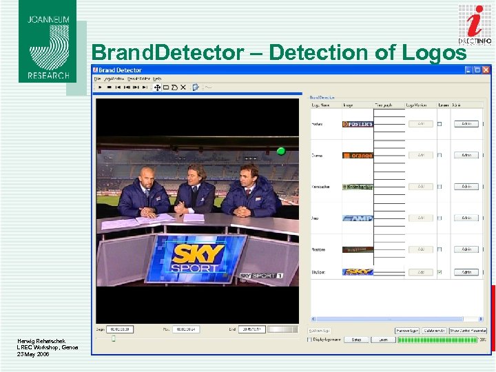 Herwig Rehatschek LREC Workshop, Genoa 23 May 2006 ISO 9001 certified 13 18/03/2018 Brand.