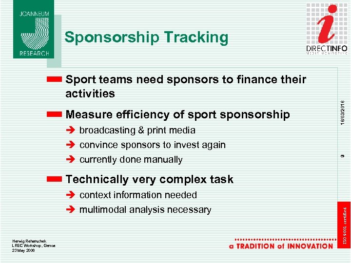 Sponsorship Tracking è broadcasting & print media è convince sponsors to invest again è