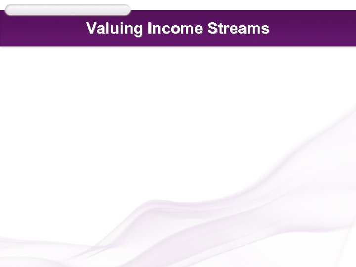 Valuing Income Streams 