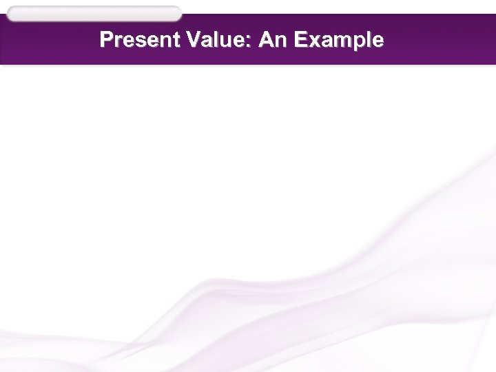 Present Value: An Example 
