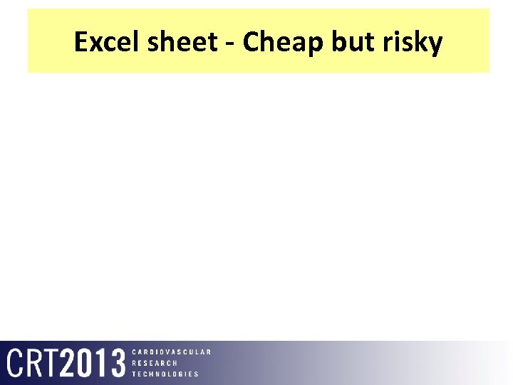 Excel sheet - Cheap but risky 