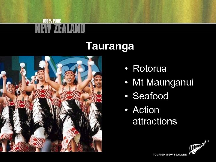 Tauranga • • Rotorua Mt Maunganui Seafood Action attractions 