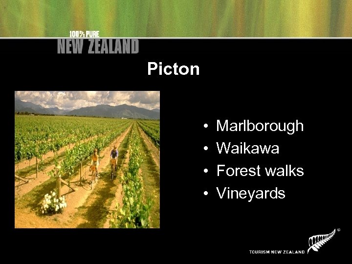 Picton • • Marlborough Waikawa Forest walks Vineyards 
