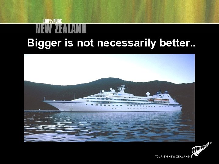 Bigger is not necessarily better. . 