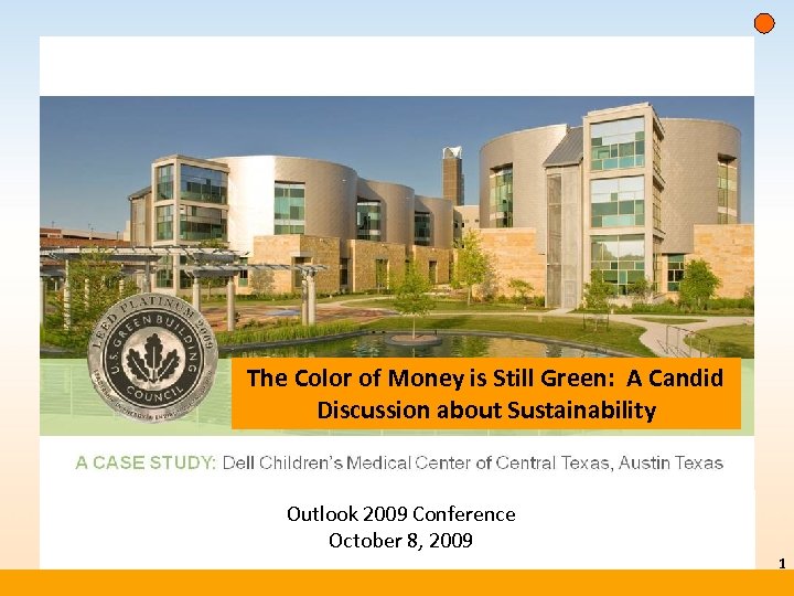 The Color of Money is Still Green: A Candid Discussion about Sustainability Outlook 2009