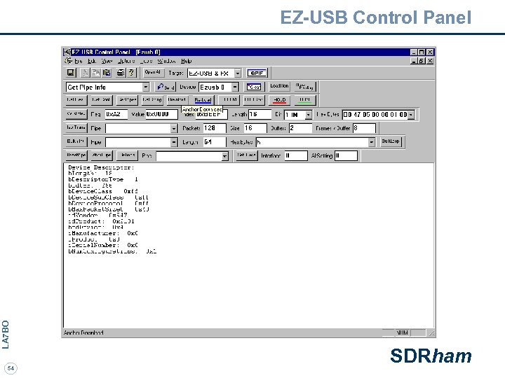 LA 7 BO EZ-USB Control Panel 54 SDRham 