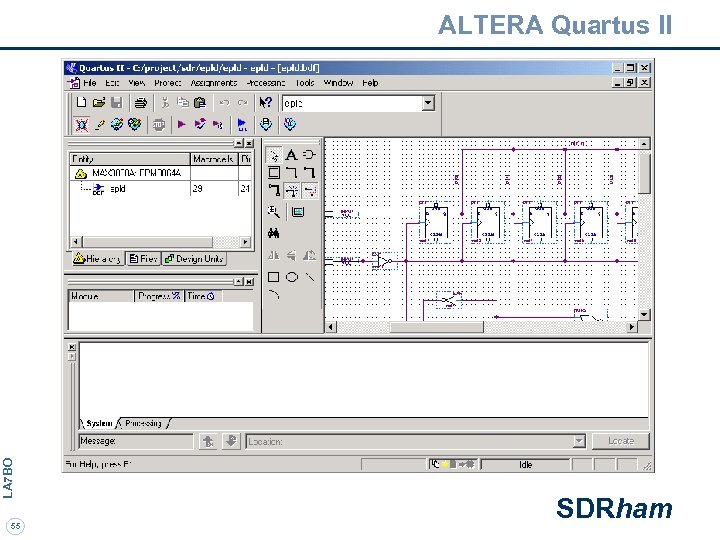 LA 7 BO ALTERA Quartus II 55 SDRham 