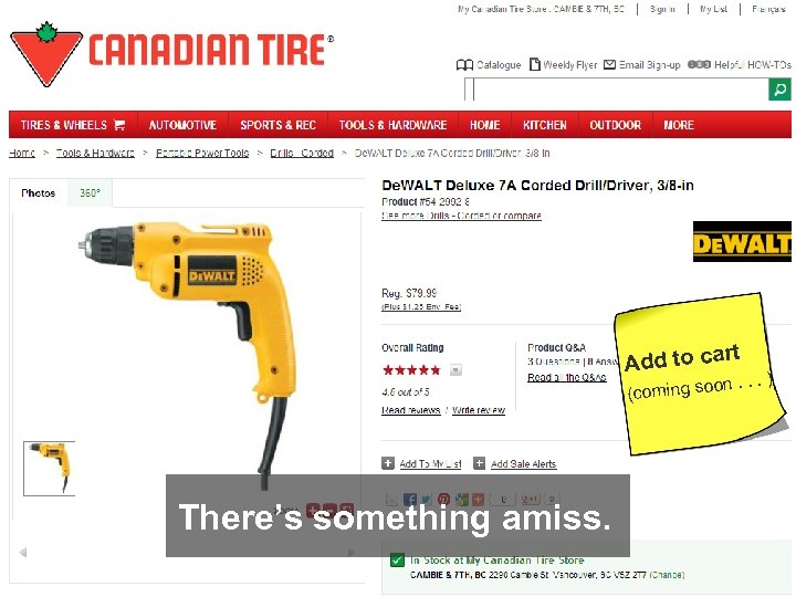 Add to car t on. . . ) (coming so There’s something amiss. 