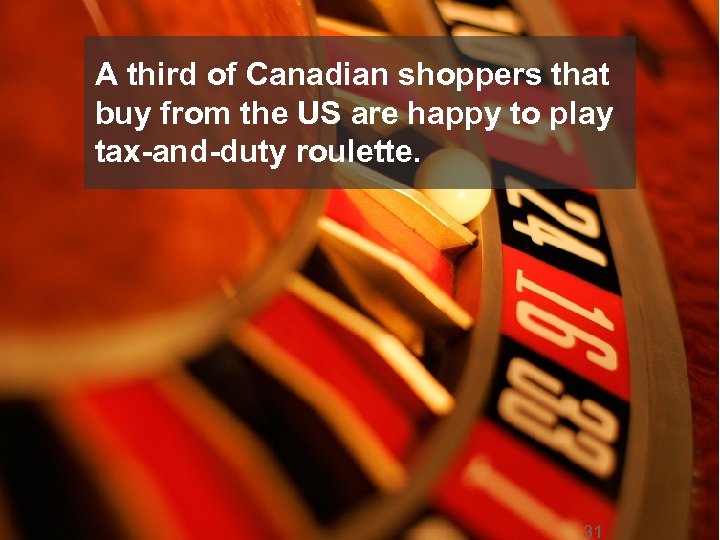 A third of Canadian shoppers that buy from the US are happy to play