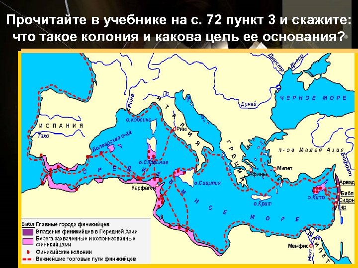 Прочитайте в учебнике на с. 72 пункт 3 и скажите: что такое колония и