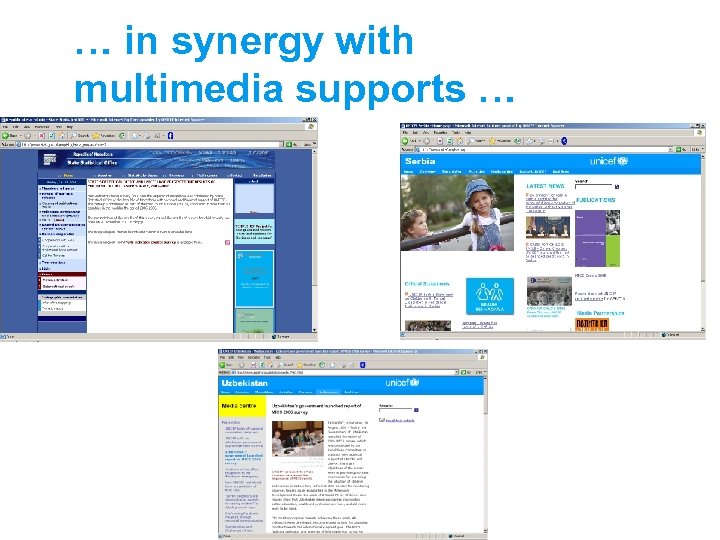 … in synergy with multimedia supports … 