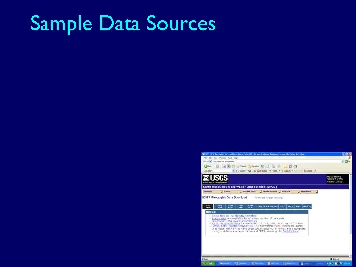 Sample Data Sources 