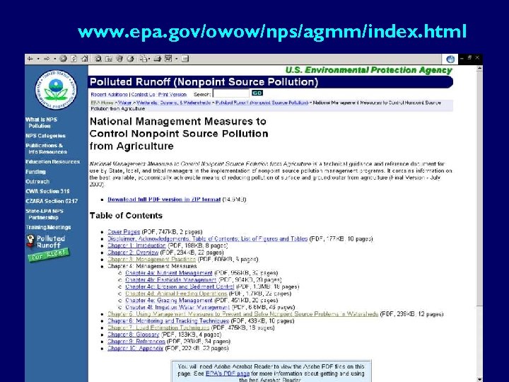 www. epa. gov/owow/nps/agmm/index. html 
