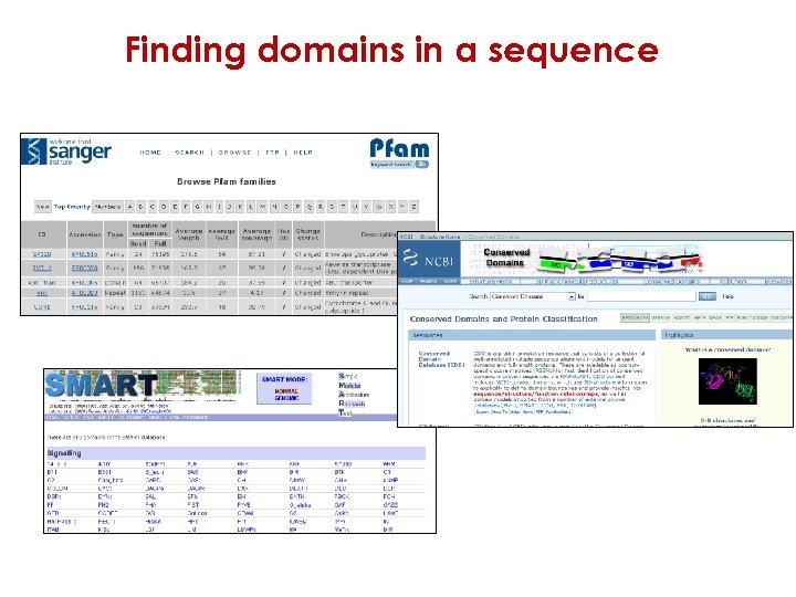 Finding domains in a sequence 