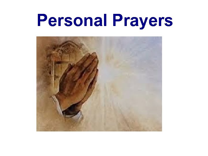 Personal Prayers 