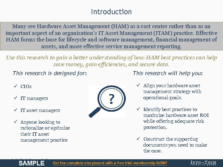Introduction Many see Hardware Asset Management (HAM) as a cost center rather than as
