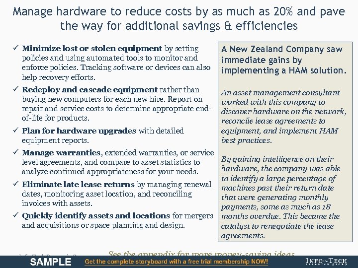 Manage hardware to reduce costs by as much as 20% and pave the way