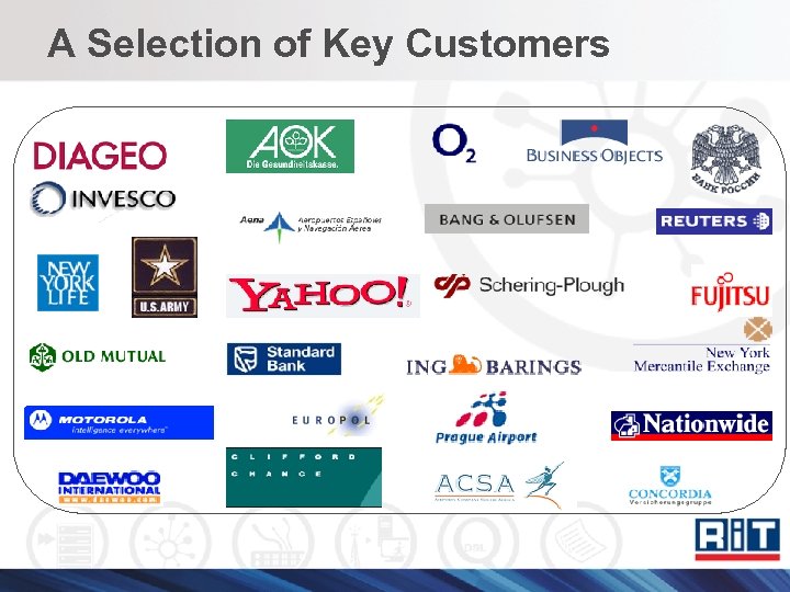 A Selection of Key Customers 