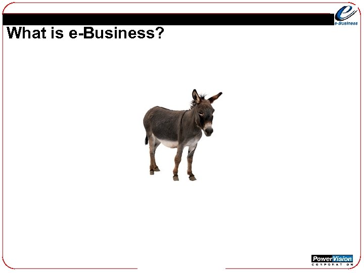 What is e-Business? 