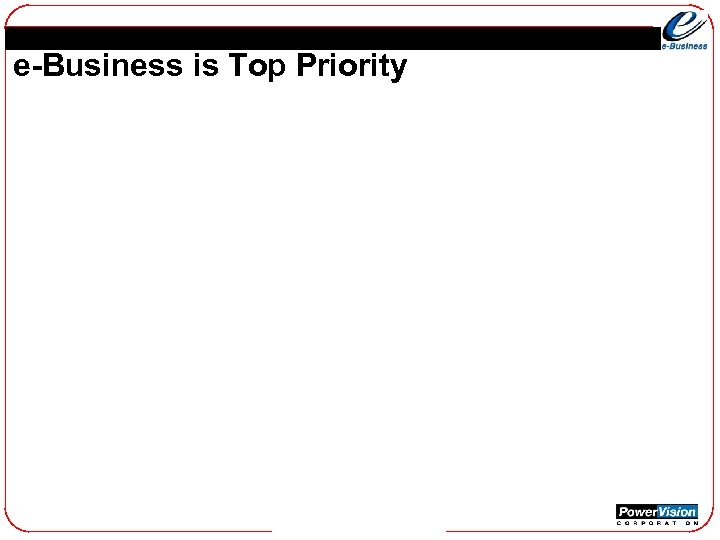 e-Business is Top Priority 